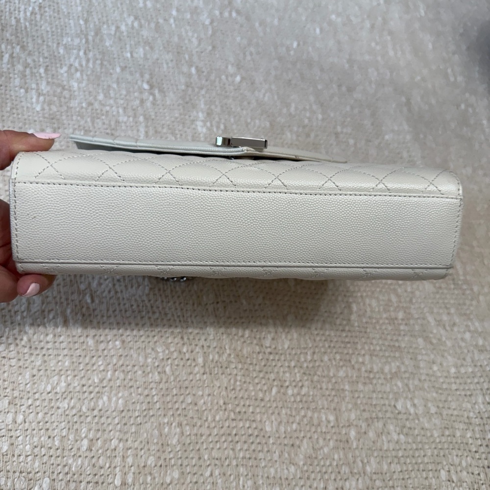 SAINT LAURENT MEDIUM ENVELOPE BAG QUILTED GRAIN LEATHER - Picture 11 of 13